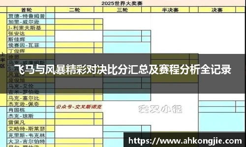 飞马与风暴精彩对决比分汇总及赛程分析全记录